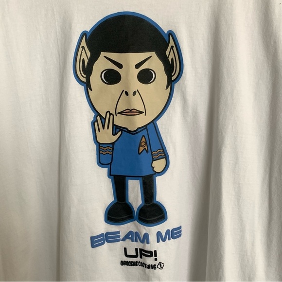 MENS OBSCENE CLOTHING Spock Beam Me Up Scotty Star Trek SHIRT XXL 2XL - Picture 2 of 11